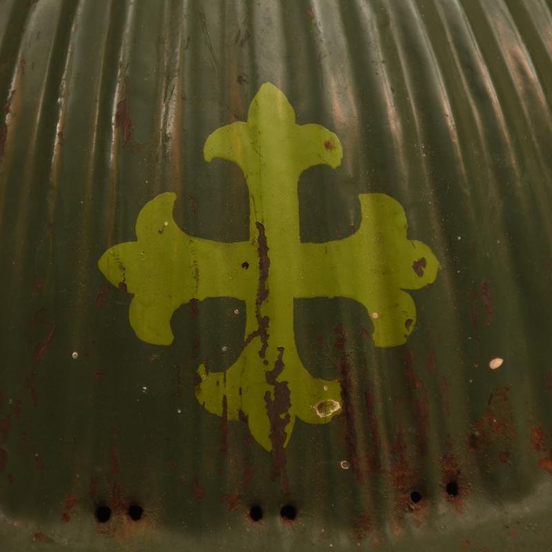 PORTUGUESE SPANISH CIVIL WAR COMBAT HELMET.