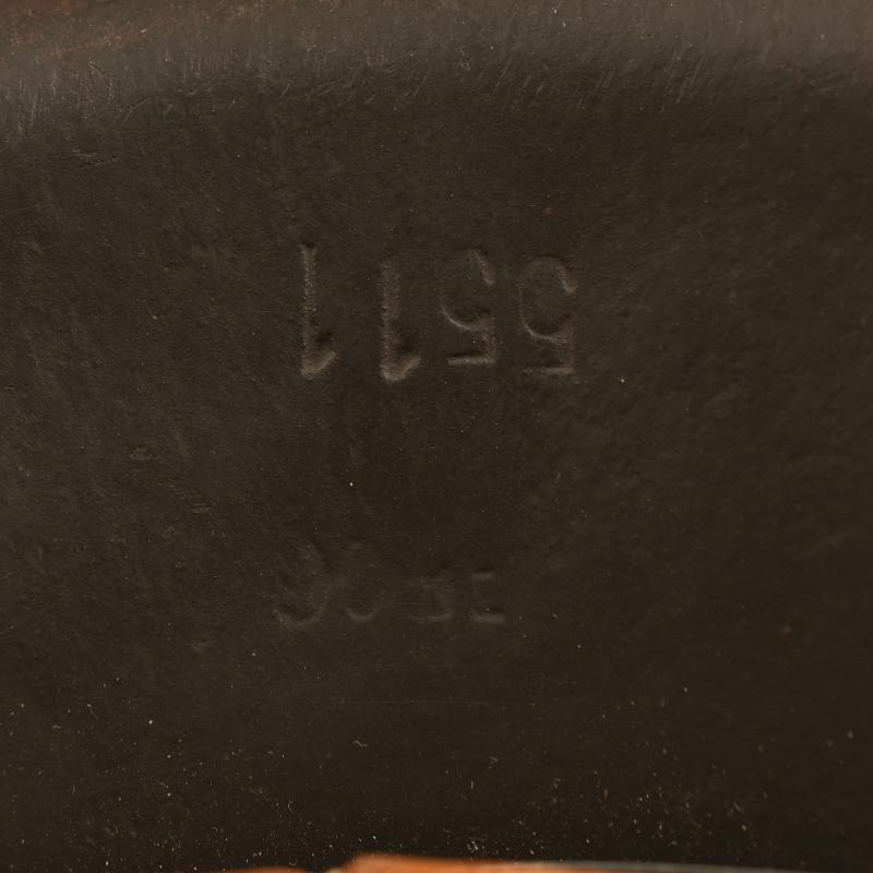 GERMAN WWII LUFTWAFFE SINGLE DECAL M.42 COMBAT HELMET WITH VERY LITTLE WEAR USE.