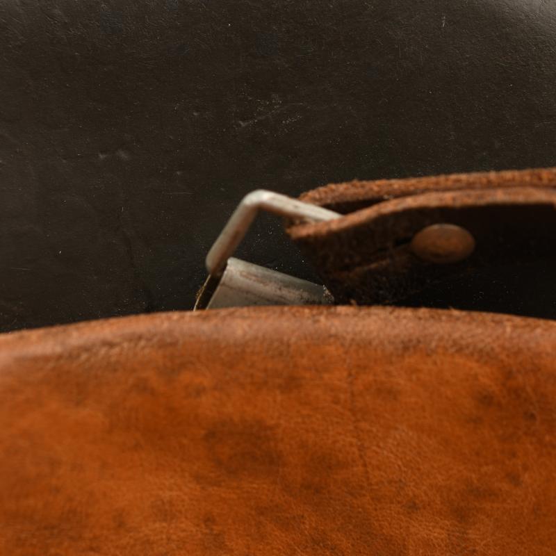 GERMAN WWII LUFTWAFFE SINGLE DECAL M.42 COMBAT HELMET WITH VERY LITTLE WEAR USE.