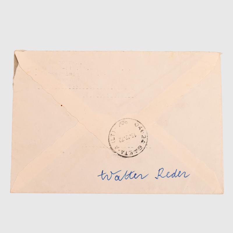 GERMAN WWII SS OFFICER WALTER REDER SIGNATURE.