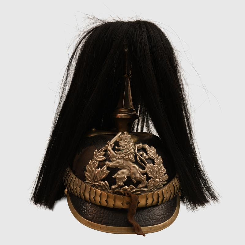 GERMAN WWI HESSE 23RD & 24TH DRAGOONS ENLISTED NCO PARADE PICKLEHAUBE.