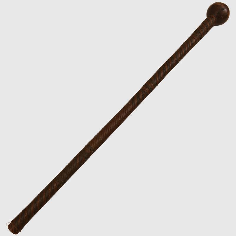 PRE 1900 ZULU LEADERS WOODEN WIRE BOUND STAFF.