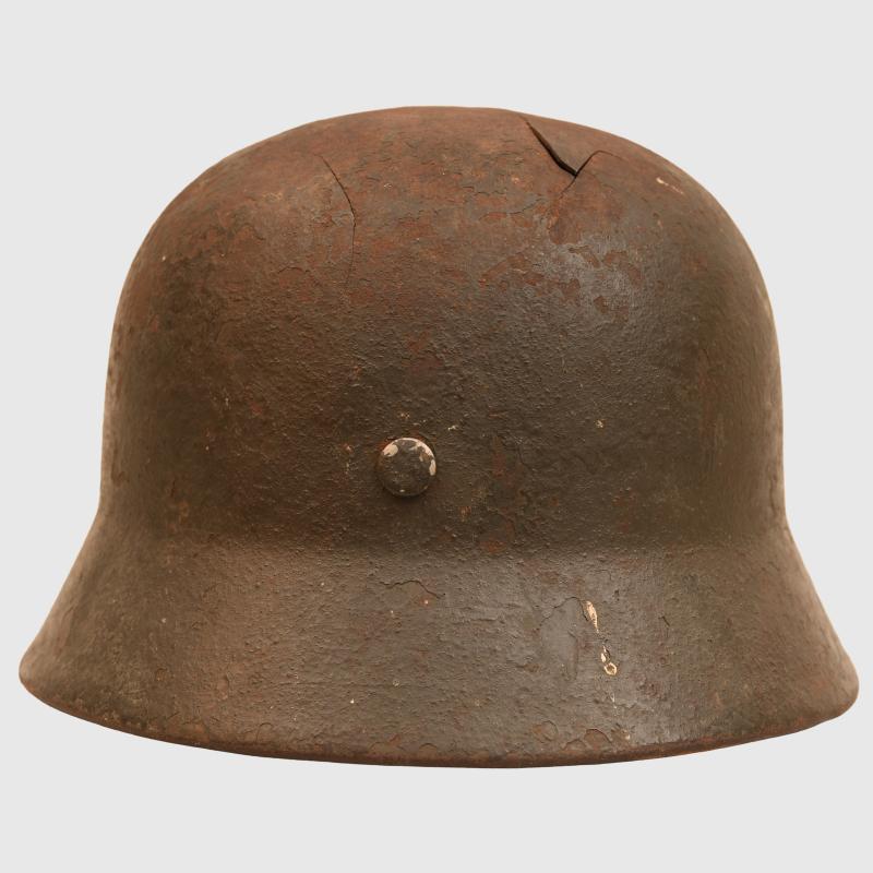 GERMAN WWII ARMY M.35 DOUBLE DECAL COMBAT HELMET