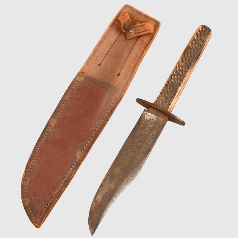 ENGLISH VICTORIAN HUNTERS BOWIE KNIFE.