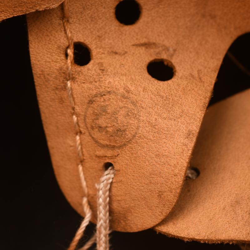 GERMAN WWII LUFTWAFFE M42 SINGLE DECAL COMBAT HELMET.