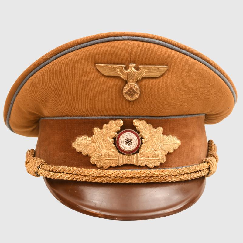 GERMAN WWII NSDAP ORTS GROUP LEVEL OFFICIALS VISOR CAP.