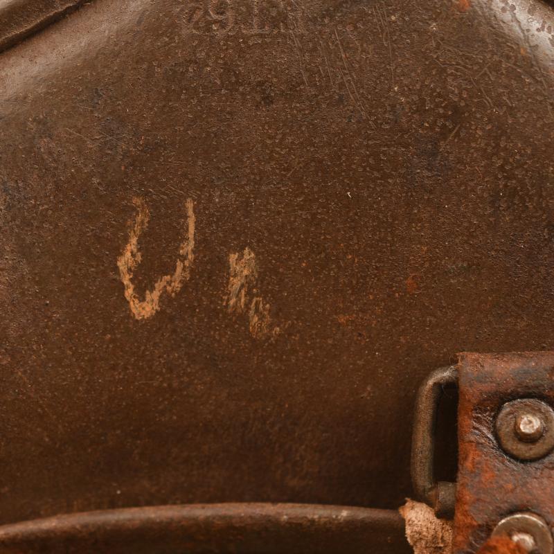 GERMAN WWI M.18 EAR CUT OUT HELMET.