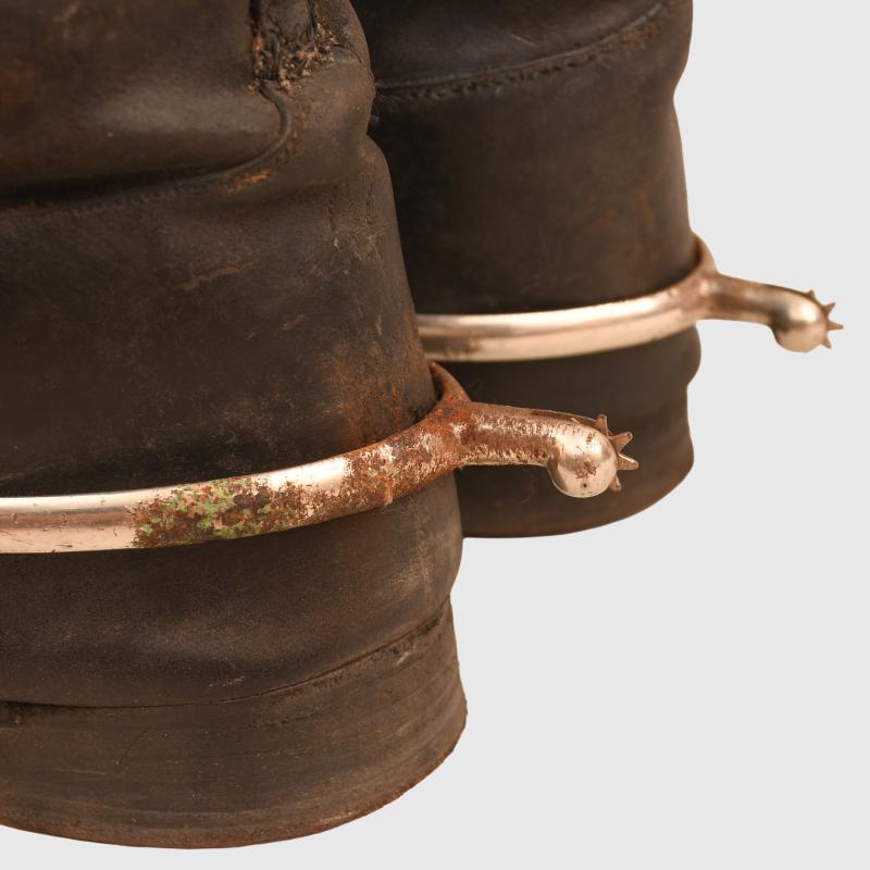 GERMAN WWI OFFICERS CAVALRY BOOTS IDENTIFIED.