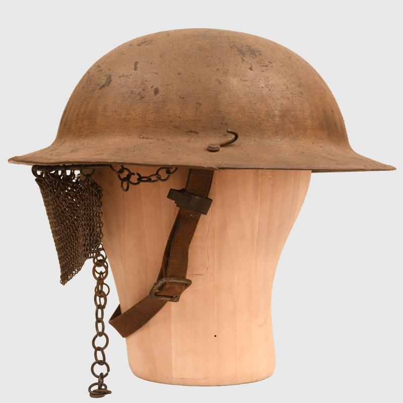 BRITISH WWI 1ST PATTERN CRUISE VISOR BRODIE HELMET.