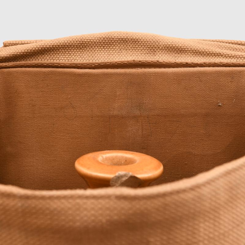 BRITISH WWII SOUP CONTAINER WITH RARE WEBBING CARRIER.