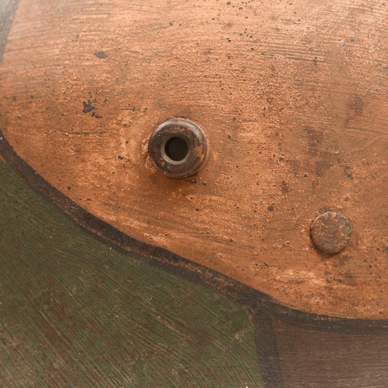 GERMAN WWI CAMOUFLAGE TRENCH HELMET M16.