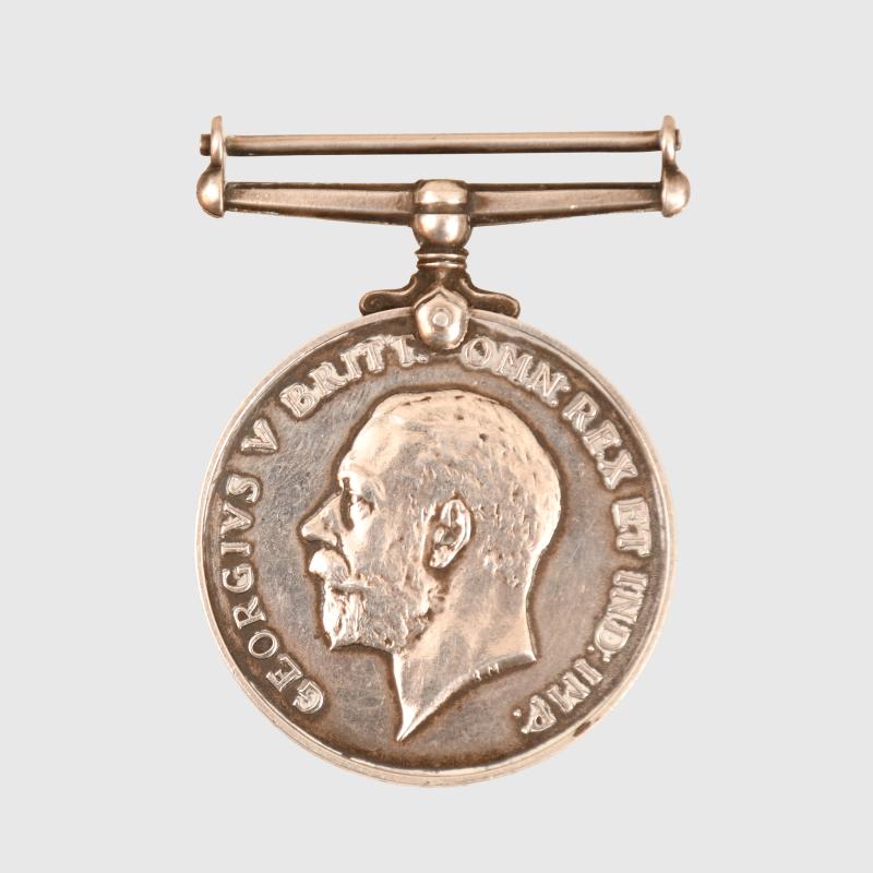BRITISH WWI A BRITISH WAR MEDAL TO A RUSSIAN IMMIGRANT.