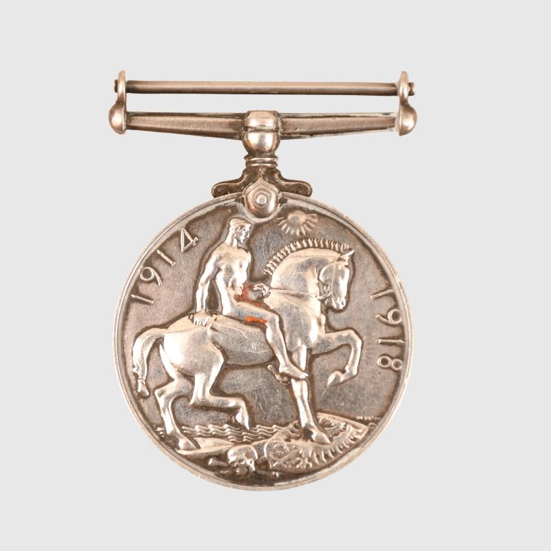 BRITISH WWI A BRITISH WAR MEDAL TO A RUSSIAN IMMIGRANT.