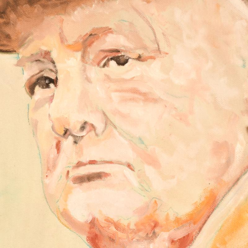 BRITISH WWII WINSTON CHURCHILL OIL PAINTING.