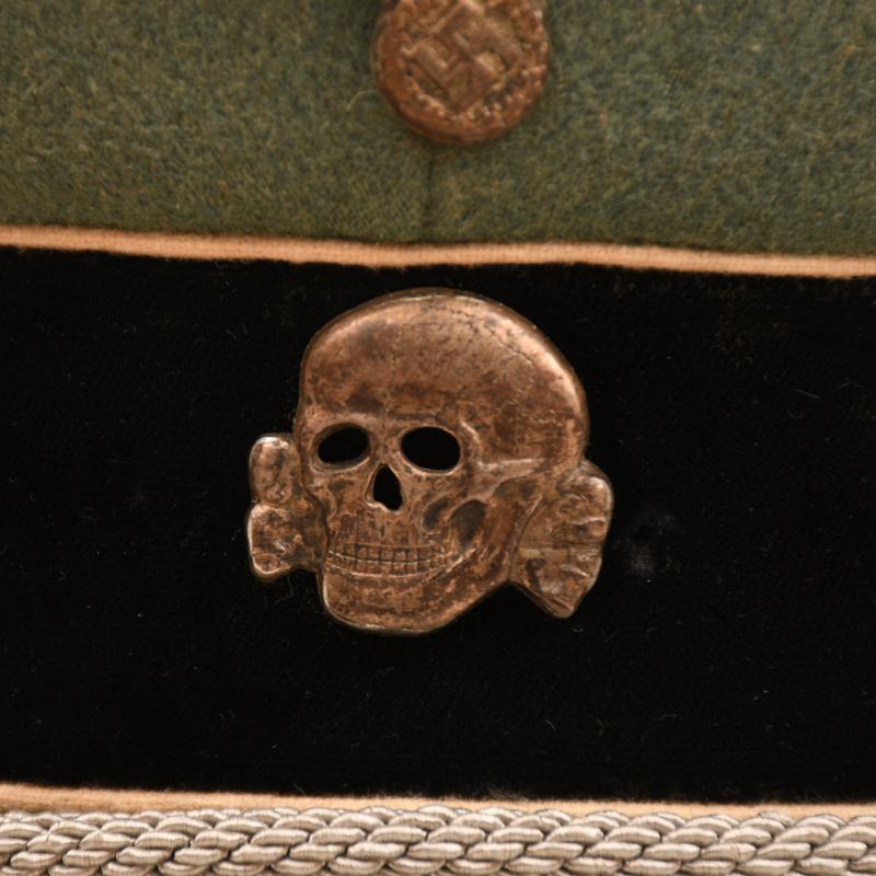 GERMAN WWII WAFFEN SS VISOR CAP OFFICERS.