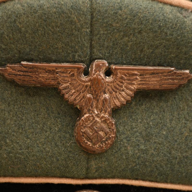 GERMAN WWII WAFFEN SS VISOR CAP OFFICERS.