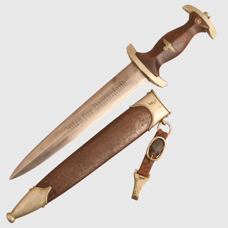 GERMAN WWII SA MAN’S DAGGER BY THE RARE MAKER KRUSIUS.