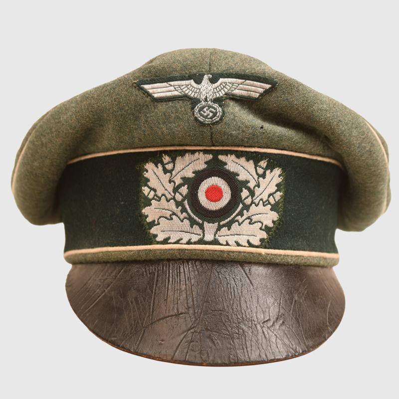 GERMAN WWII ARMY INFANTRY OFFICERS CRUSHER CAP, LARGE SIZE.