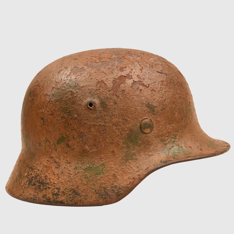 GERMAN WWII CAMOUFLAGE LUFTWAFFE HELMET.