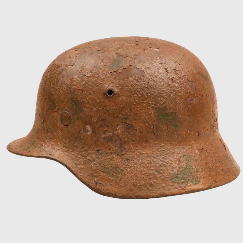 GERMAN WWII CAMOUFLAGE LUFTWAFFE HELMET.