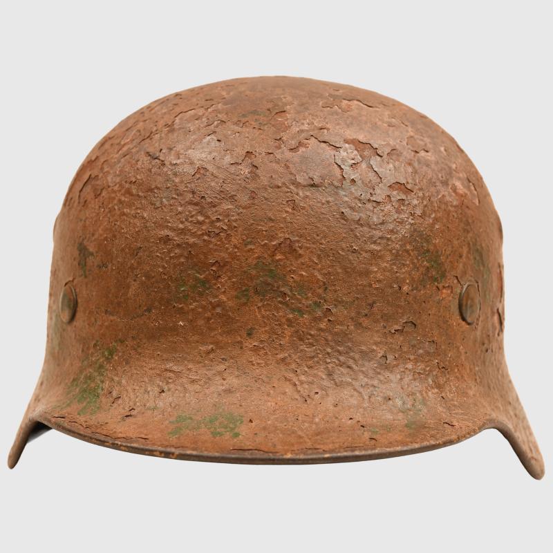 GERMAN WWII CAMOUFLAGE LUFTWAFFE HELMET.