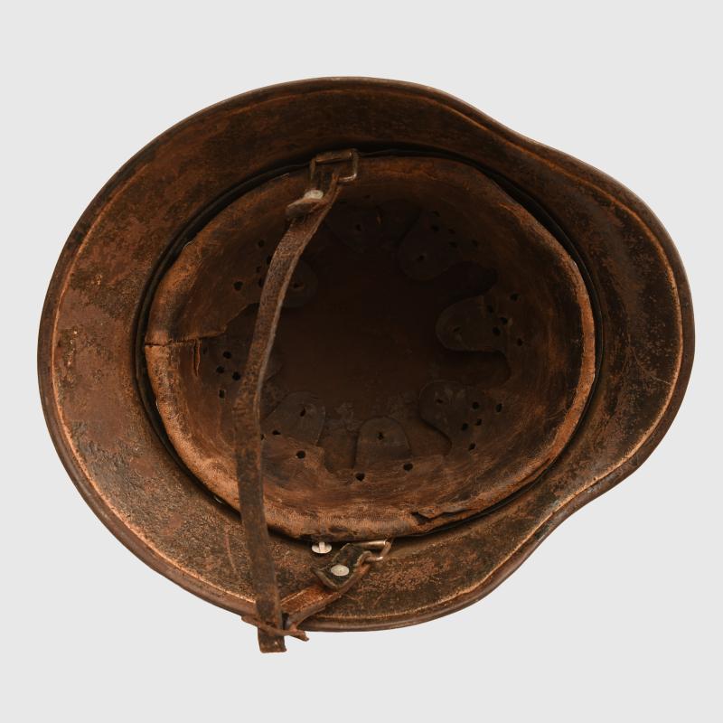 GERMAN WWII CAMOUFLAGE LUFTWAFFE HELMET.
