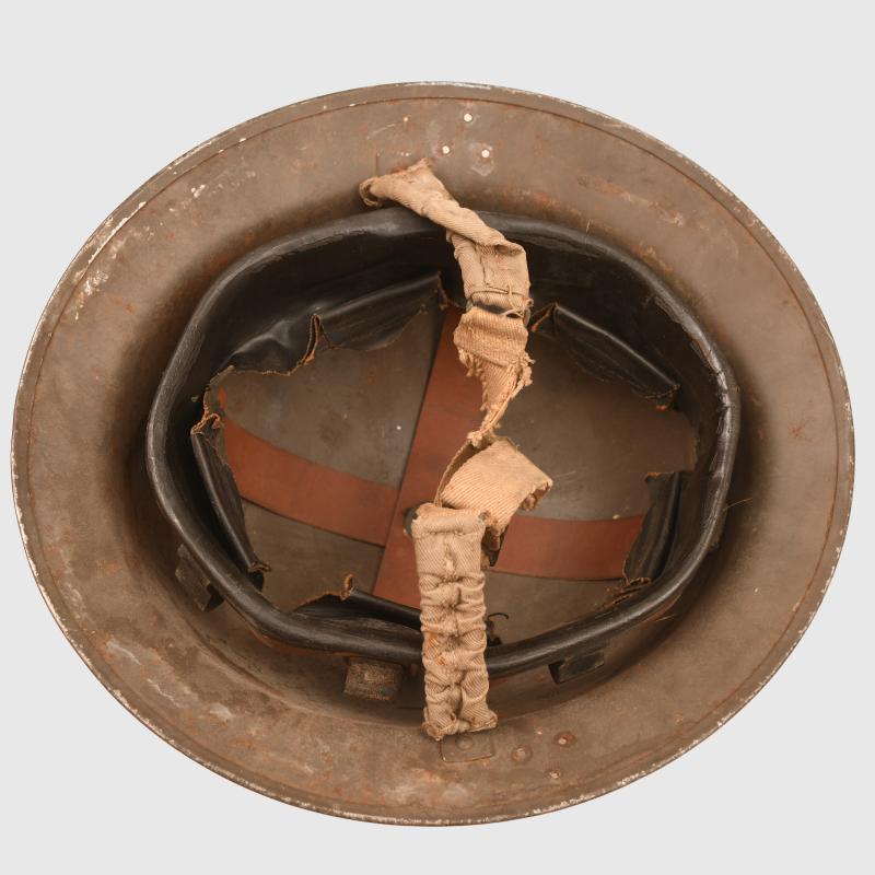 BRITISH WWII HOME FRONT HELMET. MOTOR TRANSPORT SERVICE.