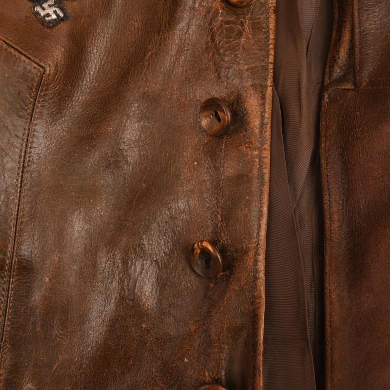 GERMAN WWII LUFTWAFFE AVIATORS LEATHER FLYING JACKET.