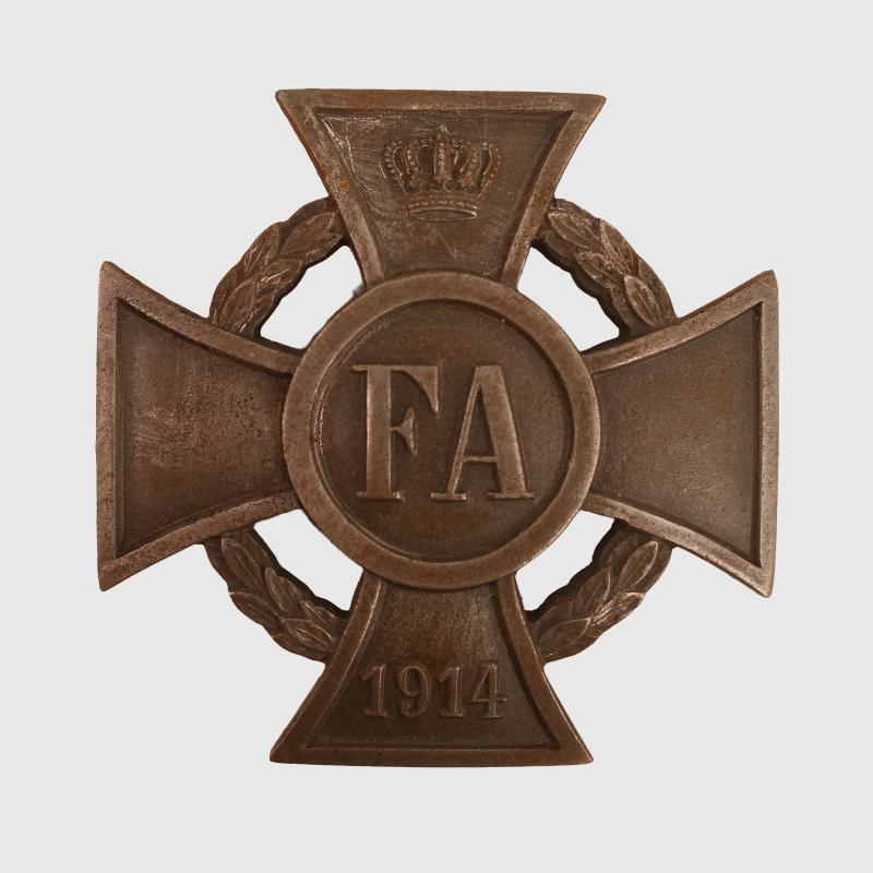 GERMAN WWI OLDENBURG FRIEDRICH AUGUST CROSS 1914 1ST CLASS.