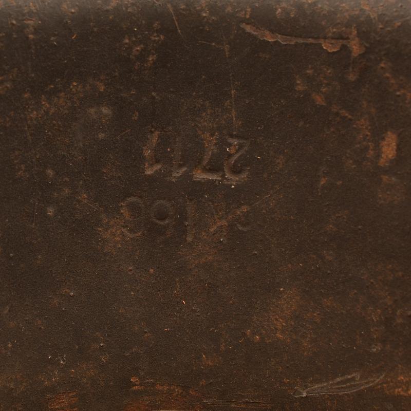 GERMAN WWII M.42 ARMY SINGLE DECAL COMBAT HELMET.
