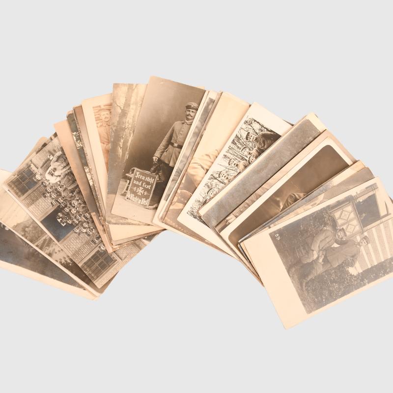 GERMAN WWI 40 POSTCARD SIZE PHOTOGRAPHS.