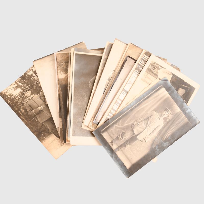 GERMAN WWI 40 POSTCARD SIZE PHOTOGRAPHS. PACK 4