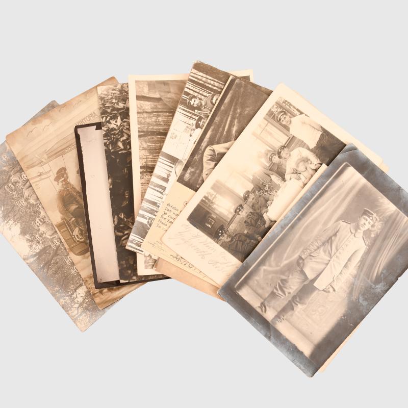 GERMAN WWI 40 POSTCARD SIZE PHOTOGRAPHS. PACK 4
