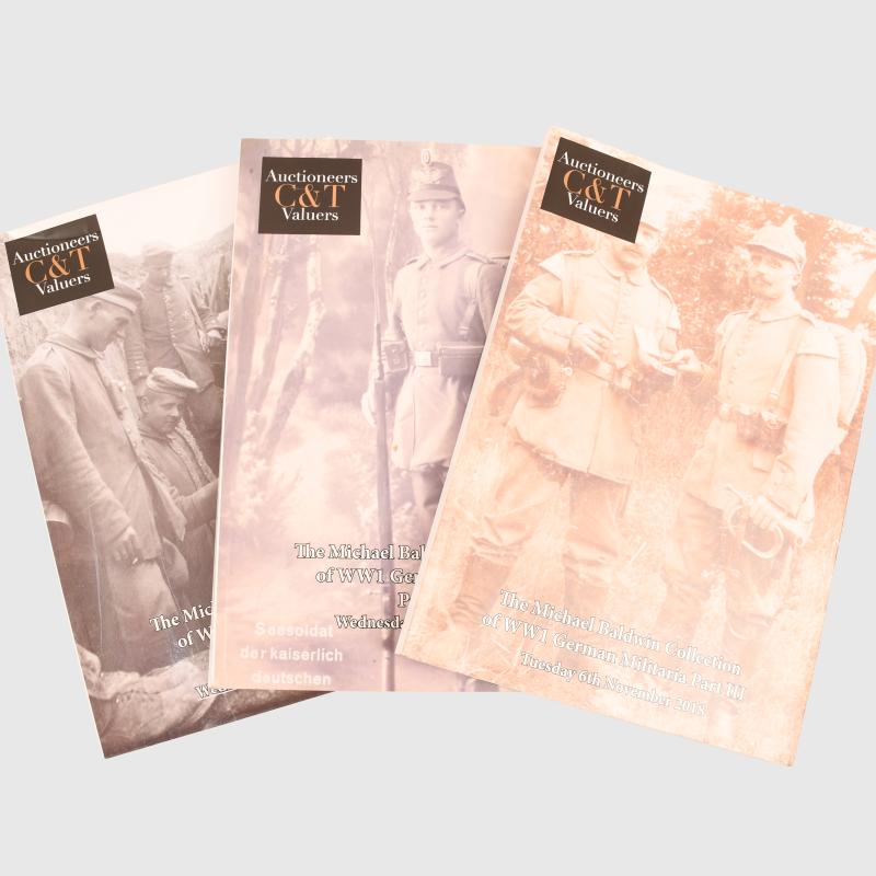 GERMAN WWI MICHAEL BALDWIN COLLECTION AUCTION CATALOGUES.