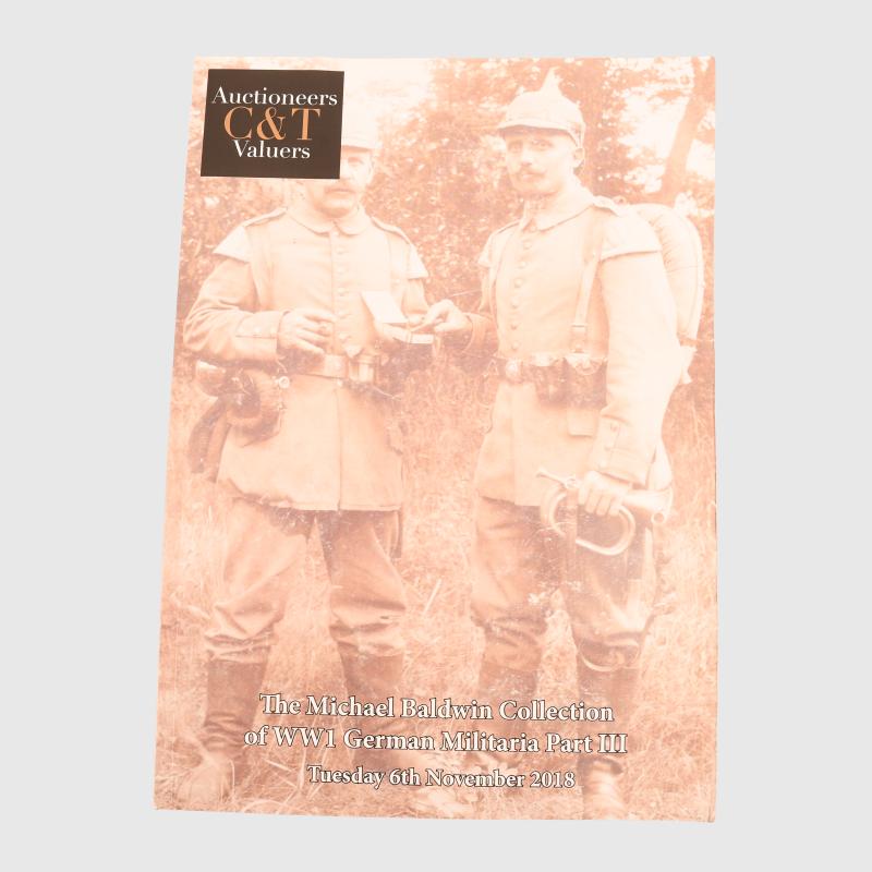 GERMAN WWI MICHAEL BALDWIN COLLECTION AUCTION CATALOGUES.