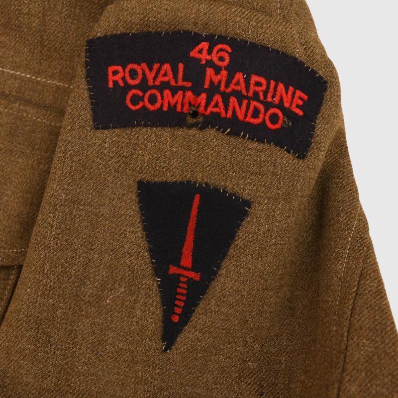 BRITISH WWII 46 ROYAL MARINE COMMANDO BATTLEDRESS BLOUSE.