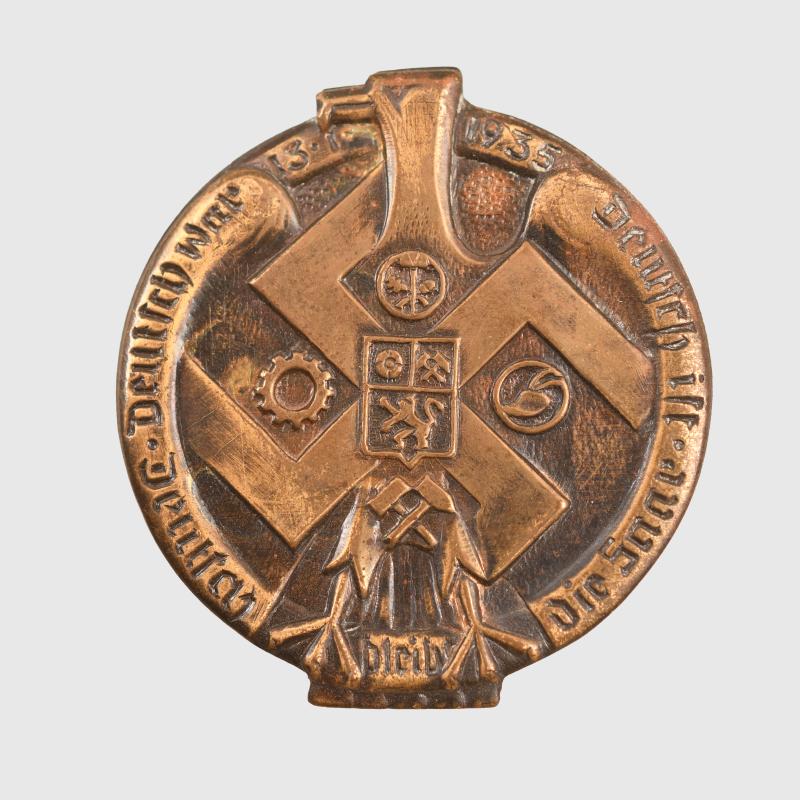 GERMAN WWII 1935 SAAR PLEBISCITE TINNY.