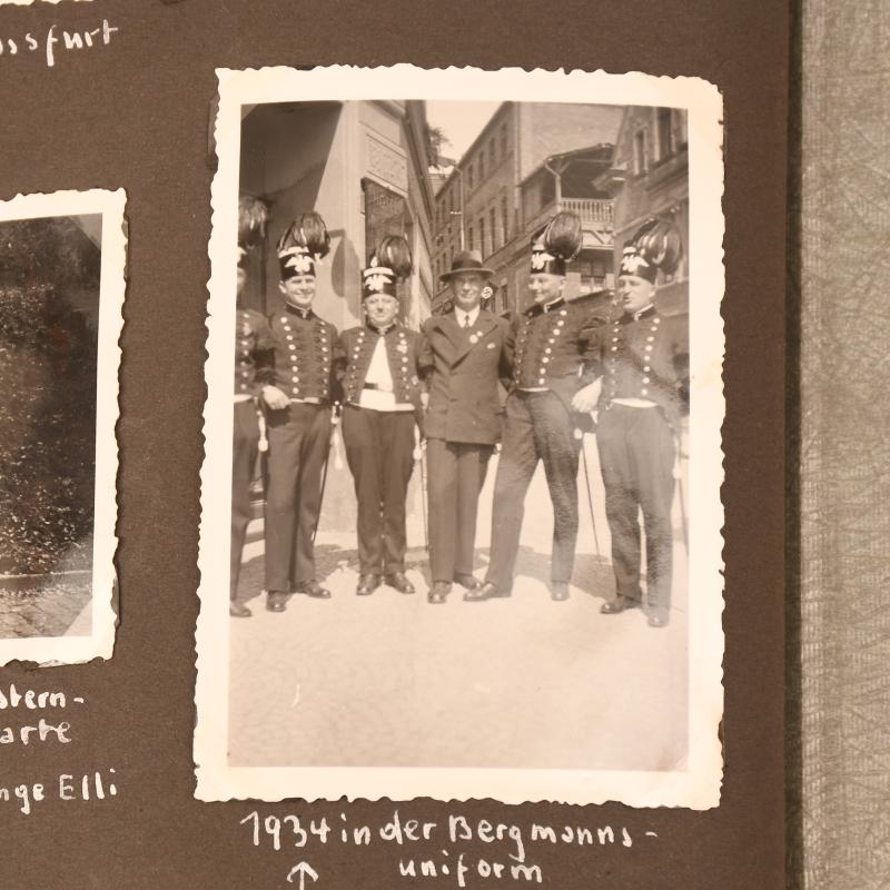 GERMAN WWII NAPOLA SCHOOL BALLENSTEDT PHOTOGRAPH ALBUM AND CUFF TITLE.