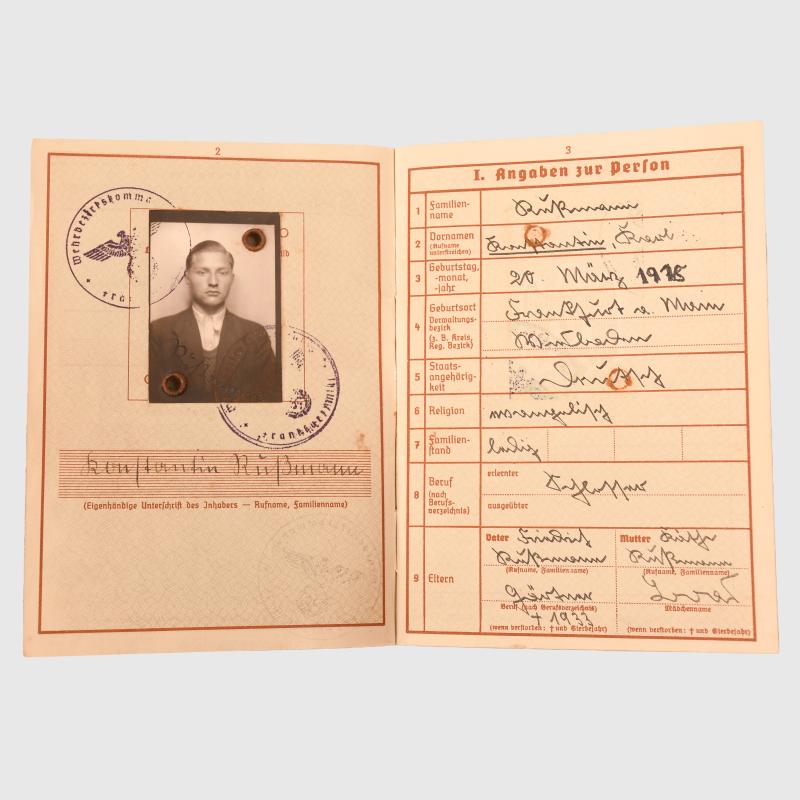 GERMAN WWII KRIEGSMARINE U-BOAT 110 DOCUMENT AND MEDAL GROUPING.