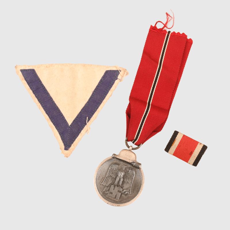 GERMAN WWII KRIEGSMARINE U-BOAT 110 DOCUMENT AND MEDAL GROUPING.