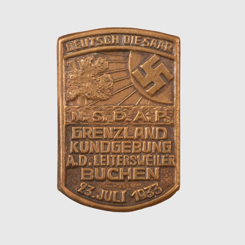 GERMAN WWII JULY 1933 SAAR NSDAP TINNY.