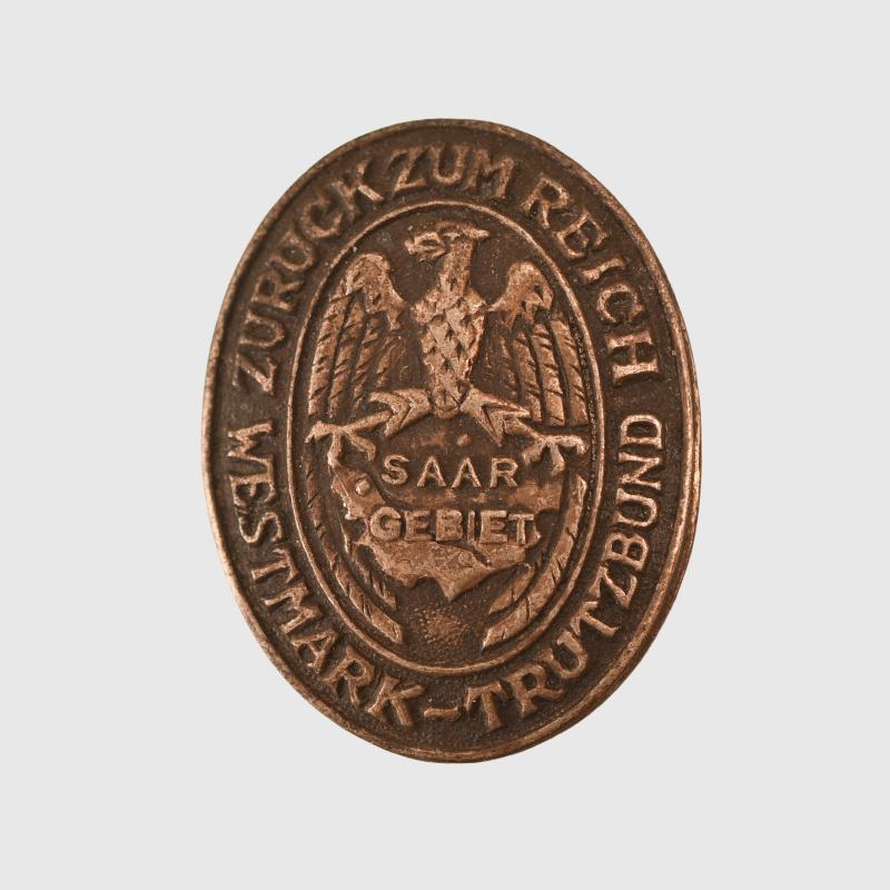 GERMAN WWII RETURN TO THE REICH SAAR OVAL TINNY.