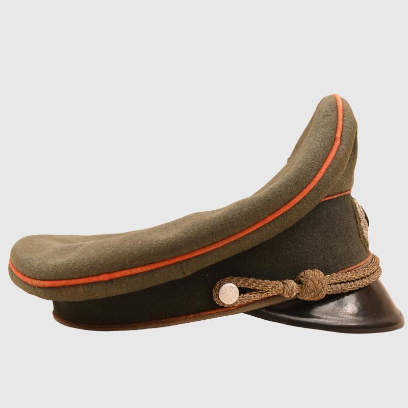 GERMAN WWII FIELD POLICE OR RECRUITING DISTRICT DOUBLE EREL VISOR CAP.