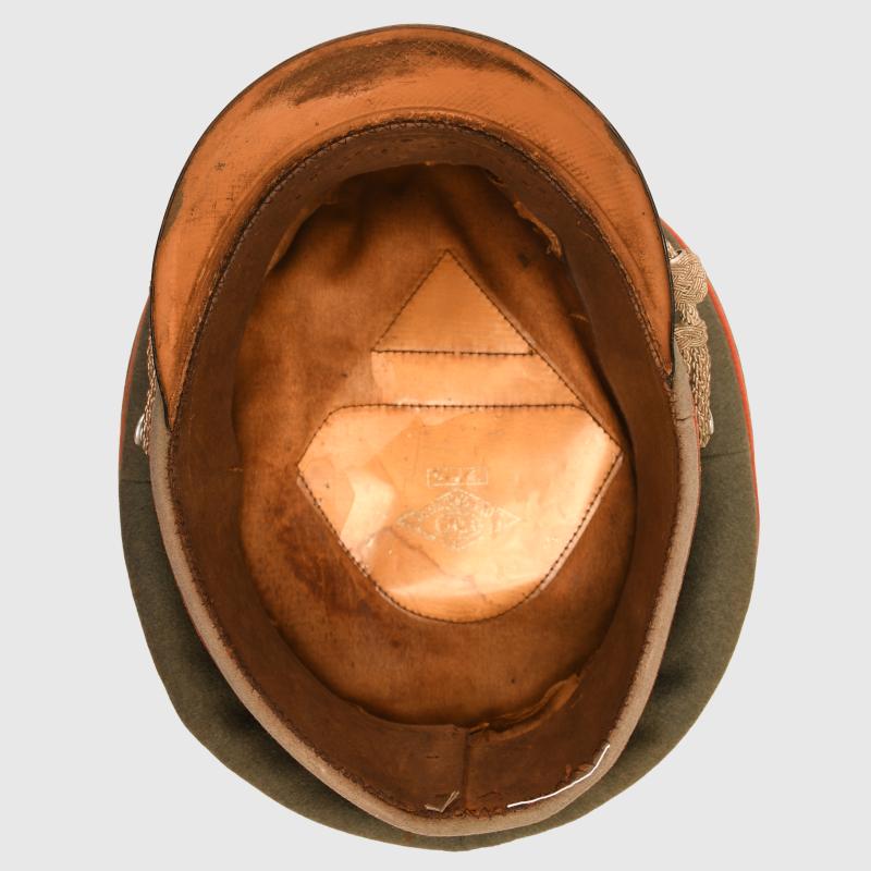 GERMAN WWII FIELD POLICE OR RECRUITING DISTRICT DOUBLE EREL VISOR CAP.