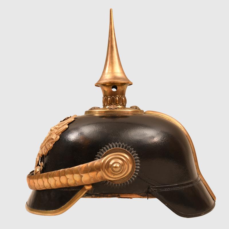 GERMAN WWI PRUSSIAN TRAIN OFFICERS PICKELHAUBE.