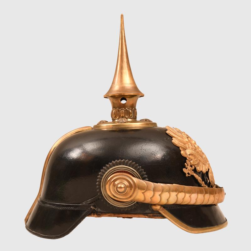 GERMAN WWI PRUSSIAN TRAIN OFFICERS PICKELHAUBE.