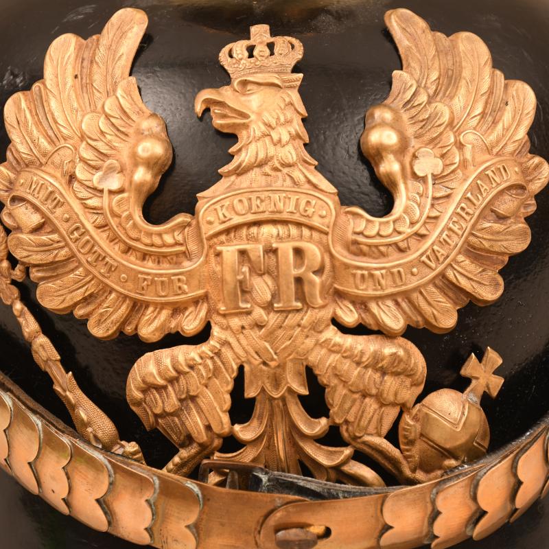 GERMAN WWI PRUSSIAN TRAIN OFFICERS PICKELHAUBE.