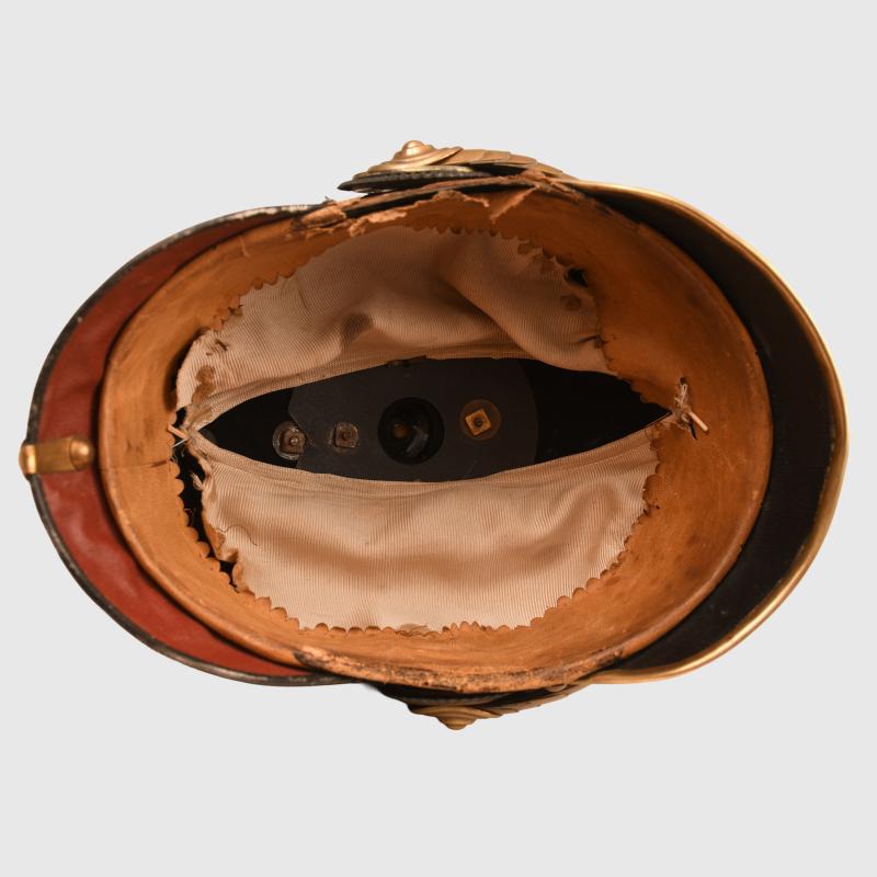GERMAN WWI PRUSSIAN TRAIN OFFICERS PICKELHAUBE.