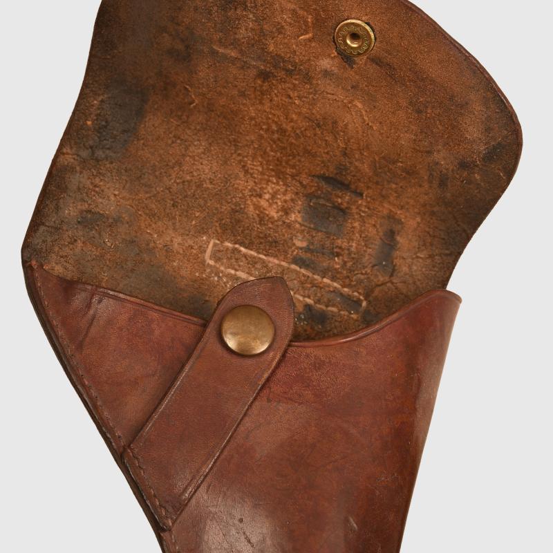 BRITISH OR AMERICAN WWI HOLSTER & MAGAZINE POUCH.