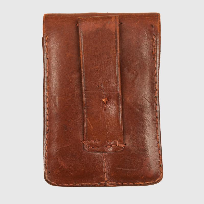 BRITISH OR AMERICAN WWI HOLSTER & MAGAZINE POUCH.